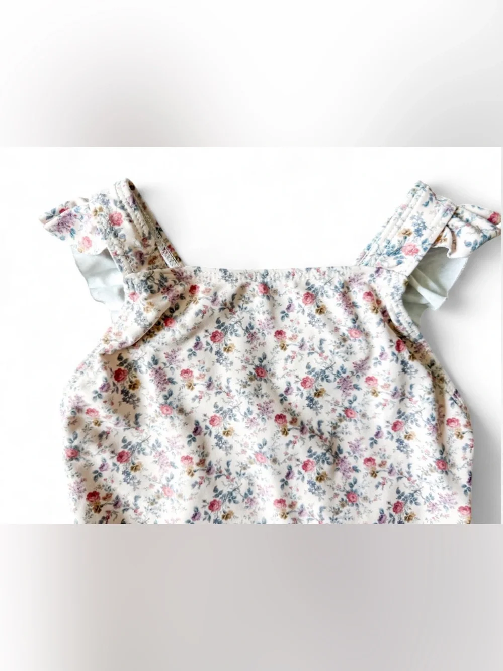 Minnow Toddler Girls Floral Ruffle One-Piece Swimsuit - Size 5/6T